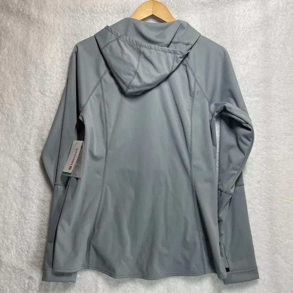 Marmot Womens Zenyatta Hoodie Large Gray Half Zip Softshell Windproof Jacket - Picture 12 of 15